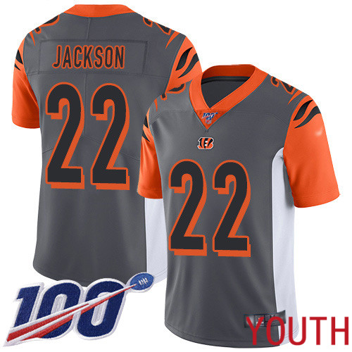 Cincinnati Bengals Limited Silver Youth William Jackson Jersey NFL Footballl #22 100th Season Inverted Legend